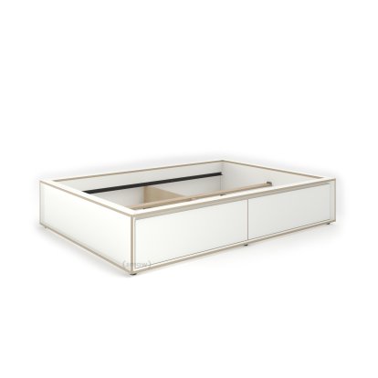 Lit Spaze, 140 x 200, Sans tête de lit, sans, CPL blanc