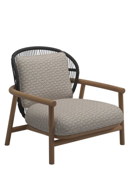 Fern Lowback Lounge Chair, Raven, Wave Buff