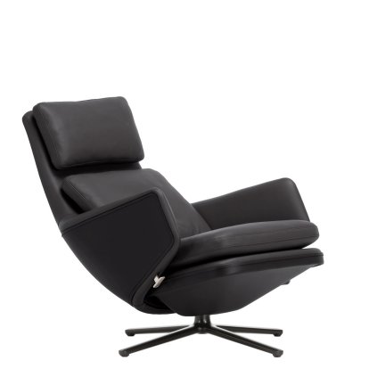 Fauteuil Grand Relax, Sans repose-pieds, Cuir Premium F, nero, Noir basic, 41,5 cm