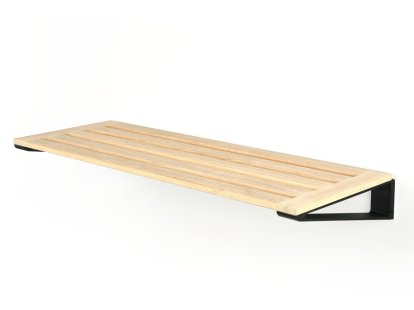 Knax Rack pour chaussures, Rack 8 (80 cm), Chêne huilé, Noir