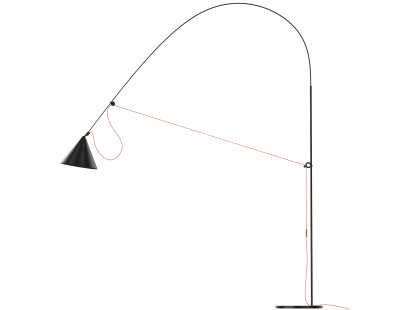 Lampadaire Ayno XL, Noir, Orange, 2700 K