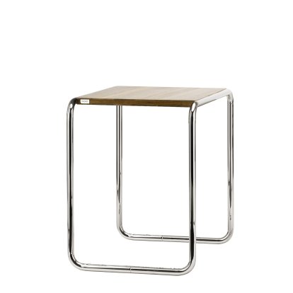 Table gigone B 9 Pure Materials, B 9b (H 50 x l 52 cm), Noyer huilé, Chromé