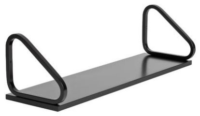 Étagère 112, Verni noir, L900 x P250 mm