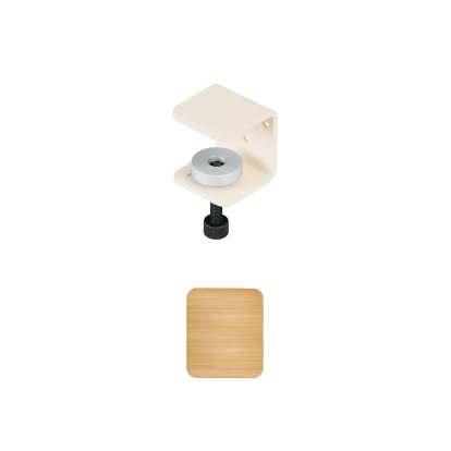 Etagère murale Tiptoe chêne massif, Étagère murale 32 cm, Blanc crème