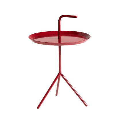 Table DLM - Don't Leave Me, Ø 38 x H 58 cm, Rouge cerise - Haute brillance