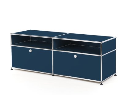 Meuble TV USM Haller, Bleu acier RAL 5011