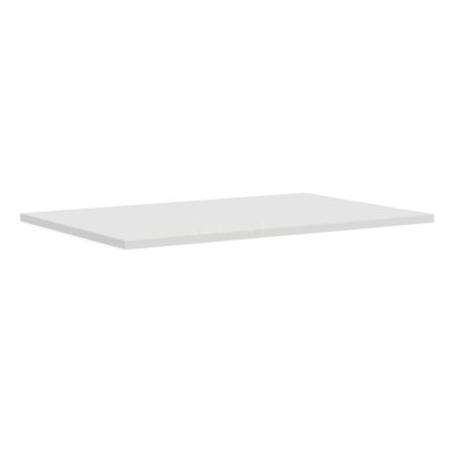 Plateau de table Eiermann, Mélaminé blanc avec bords blancs, 180 x 90 cm