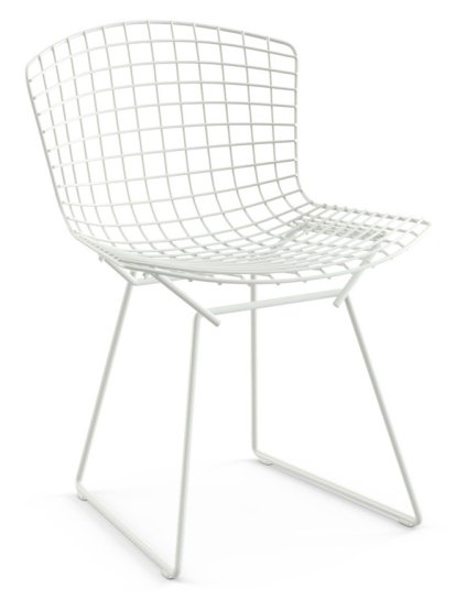 Chaise Bertoia, Blanc, Sans coussin