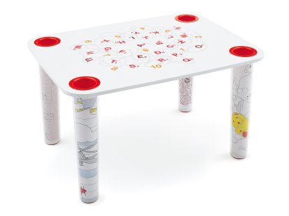 Table pour enfants Flare, Décoration salade de lettres