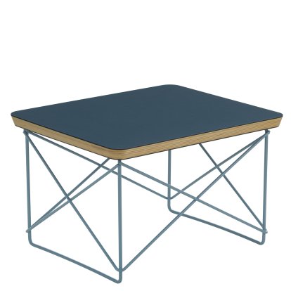 Table d'appoint Occasional Table LTR , Linoléum bleu fumée, Revêtement thermolaqué bleu ciel