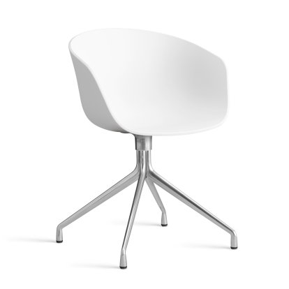 Chaise pivotante About A Chair AAC 20, White 2.0, Aluminium poli