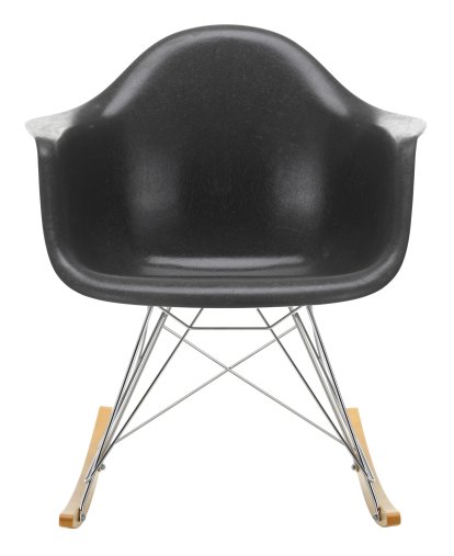 Eames Fiberglass Armchair RAR, Eames elephant hide grey, Chromé, Érable nuance de jaune