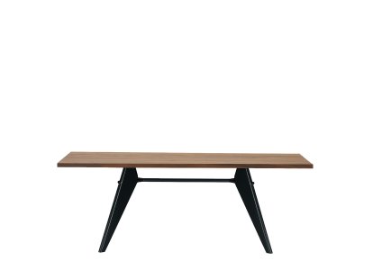 Table EM, 200 x 90 cm, Noyer américain massif huilé, Noir intense