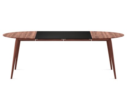 Table PLAYdinner Ronde, Noyer huilé, L 120-220 cm, MDF noir