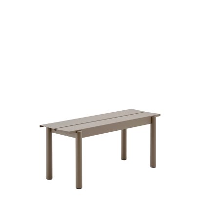 Banc Linear Steel, L 110 x l 39 cm, Taupe