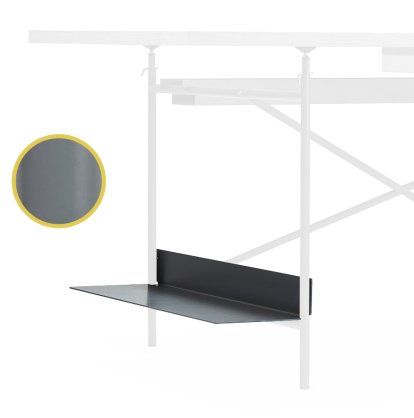 Support unité centrale pour pieds Eiermann, Pour cadre de table 78 cm Eiermann 1 & 2, Basalte gris