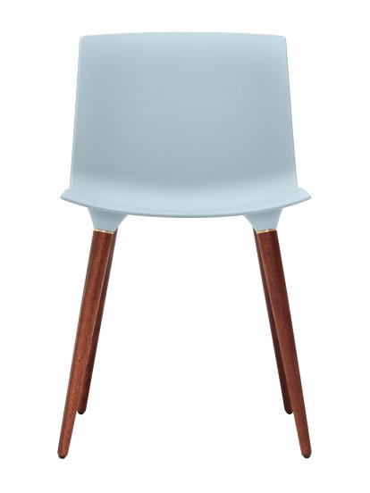 Chaise TAC, Bleu glace (mat), Noyer huilé