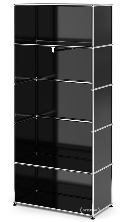 Penderie USM Haller M avec tringle Type 1, Noir graphite RAL 9011