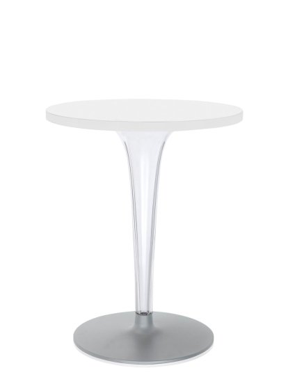 Table à manger TopTop, Rond Ø 60 x H 72 cm, Stratifié, Blanc