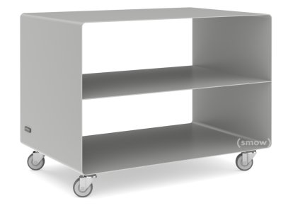 Caisson à roulettes R 103, Monochrome, Blanc aluminium (RAL 9006), Roulettes industrielles