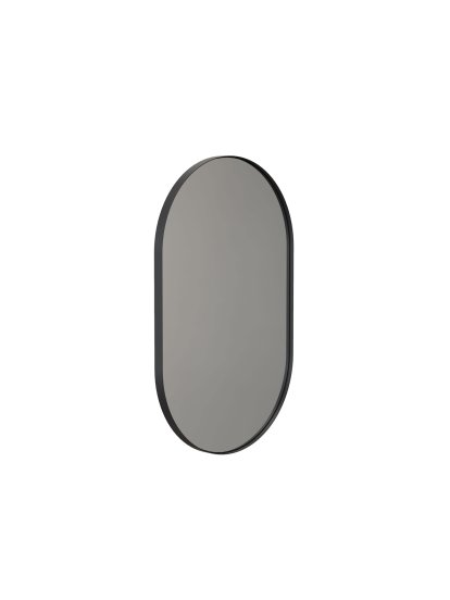 Unu Miroir ovale, H 100 x L 60 cm, Noir mat