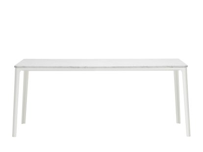 Plate Dining Table, 180 x 90 cm, Marbre Carrara, Blanc