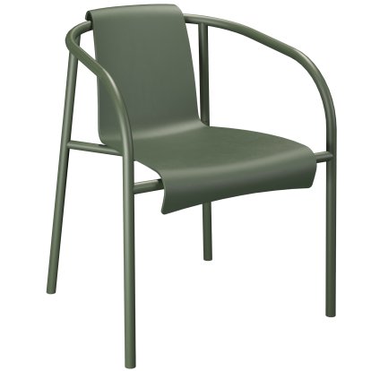 Chaise Nami , Avec accotoirs, Vert olive