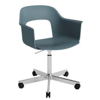 Chaise pivotante Layout 241, Océan, Aluminium poli