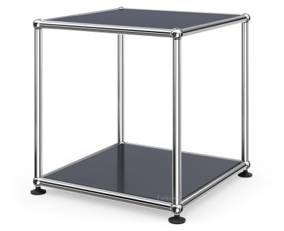 Table d'appoint 35 USM Haller, Panneaux inférieur et supérieur en métal, Anthracite RAL 7016