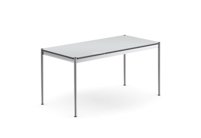 Table USM Haller, 150 x 75 cm, Stratifié, Gris perle