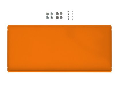 Tablette intermédiaire métallique pour étagère USM Haller, Orange pur RAL 2004, 75 cm x 35 cm