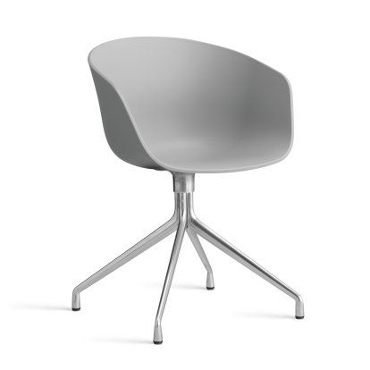 Chaise pivotante About A Chair AAC 20, Concrete grey 2.0, Aluminium poli