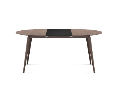 Table PLAYdinner Ronde, Chêne fumé, L 120-170 cm, MDF noir