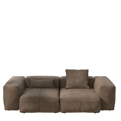 Vetsak Sofa Set 2, M, Cuir - Cacao, Avec coussin
