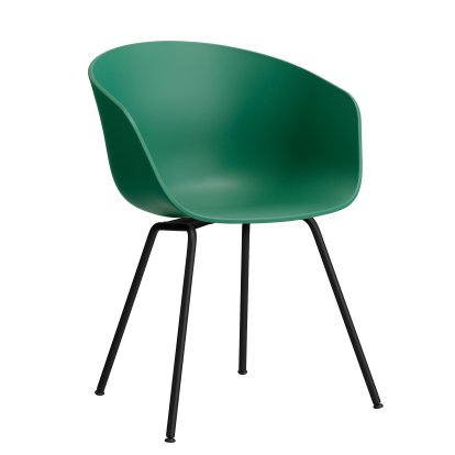 Chaise About A Chair AAC 26, Teal green 2.0, Acier thermolaqué noir