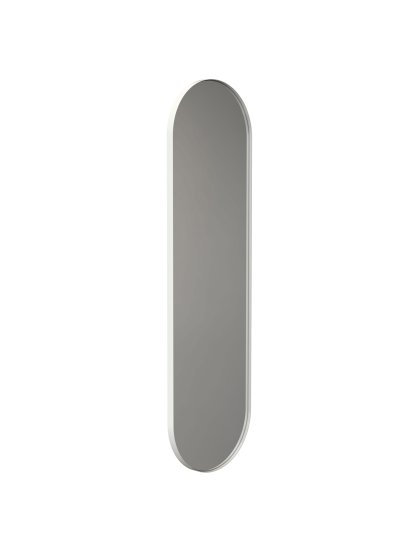 Unu Miroir ovale, H 140 x L 40 cm, Blanc mat