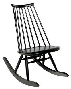 Mademoiselle Rocking Chair, Bouleau laqué noir
