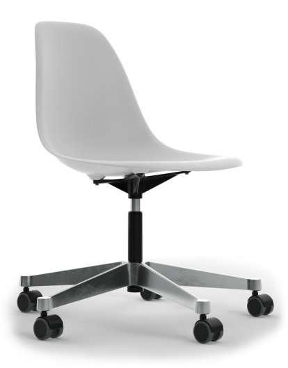 Eames Plastic Side Chair RE PSCC, Coton blanc, Sans rembourrage, Sans rembourrage