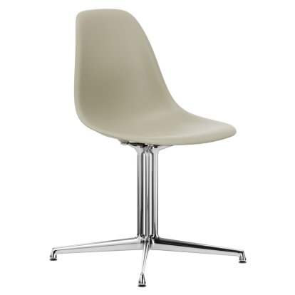 Eames Plastic Side Chair DSL, Galet, Sans rembourrage, Sans rembourrage, Aluminium poli