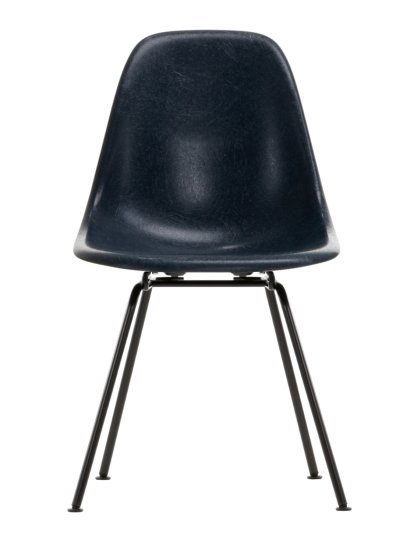 Eames Fiberglass Chair DSX, Eames navy blue, Finition époxy basic dark lisse