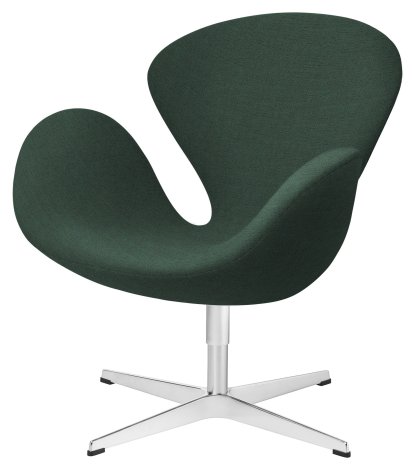 Fauteuil Swan (cygne), Hauteur spéciale 48 cm, Christianshavn, Christianshavn 1161 - Vert foncé