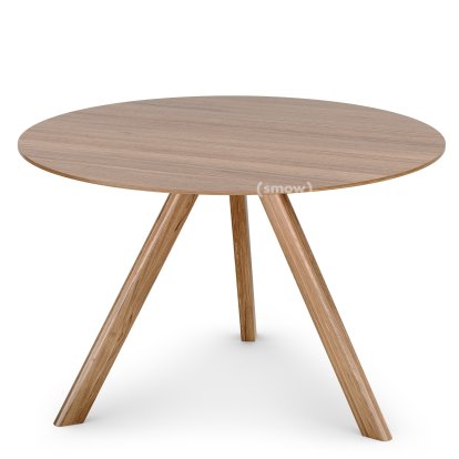 Copenhague Round Table CPH20, Ø 120 x H 74, Chêne laqué, Placage chêne