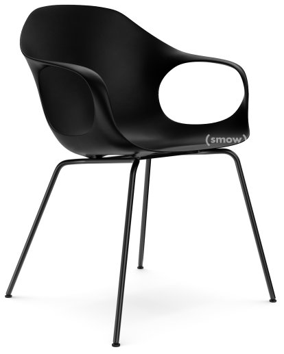 Chaise Elephant Tube, Noir, Acier, couleur de la coque