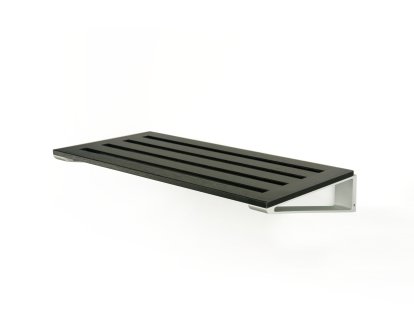 Knax Rack pour chaussures, Rack 6 (60 cm), Chêne teinté noir, Gris