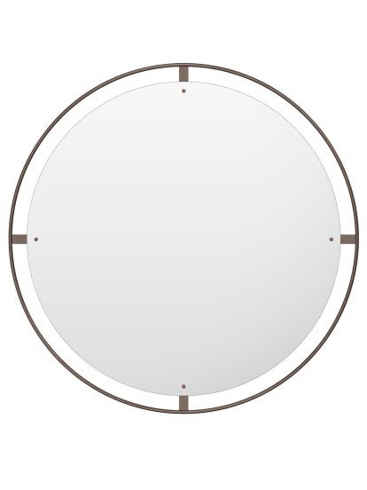 Miroir nimbus rond, Ø 110 cm, Laiton bronzé