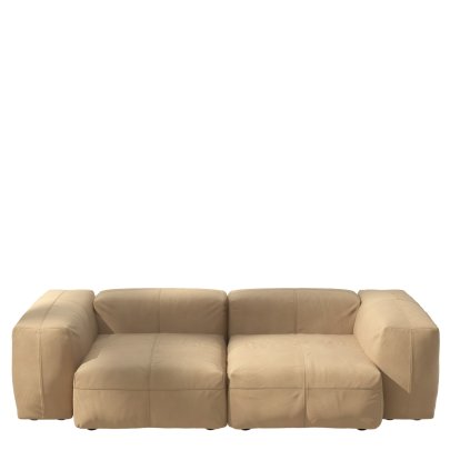 Vetsak Sofa Set 2, M, Cuir - Beige, Sans coussin