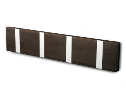 Knax, 4 crochets, Aluminium, Chêne tabac huilé