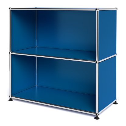 Meuble mixte Sideboard M USM Haller  ouvert, Bleu gentiane RAL 5010