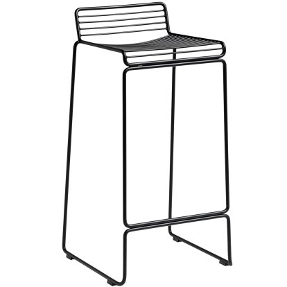 Tabouret de bar Hee , Version bar: hauteur de l'assise 75 cm, Noir