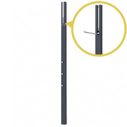 Portemanteau Line, Laqué couleur bleu nuit, Chrome poli